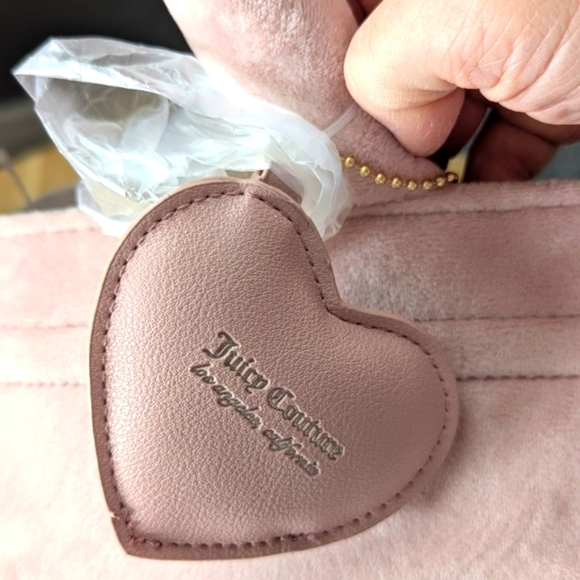 Juicy Couture Dusty Blush Pink Velour LARGE Big Spender Tote Bag/Purse - Picture 4 of 16